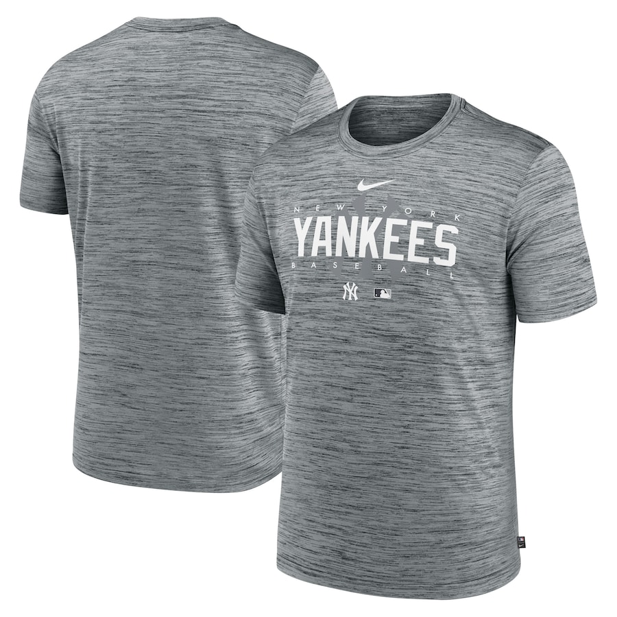 Men's New York Yankees Nike Heather Gray Authentic Collection Velocity Performance Practice T-Shirt Men's New York Yankees Nike Heather Gray Authentic Collection Velocity Performance Practice T-Shirt