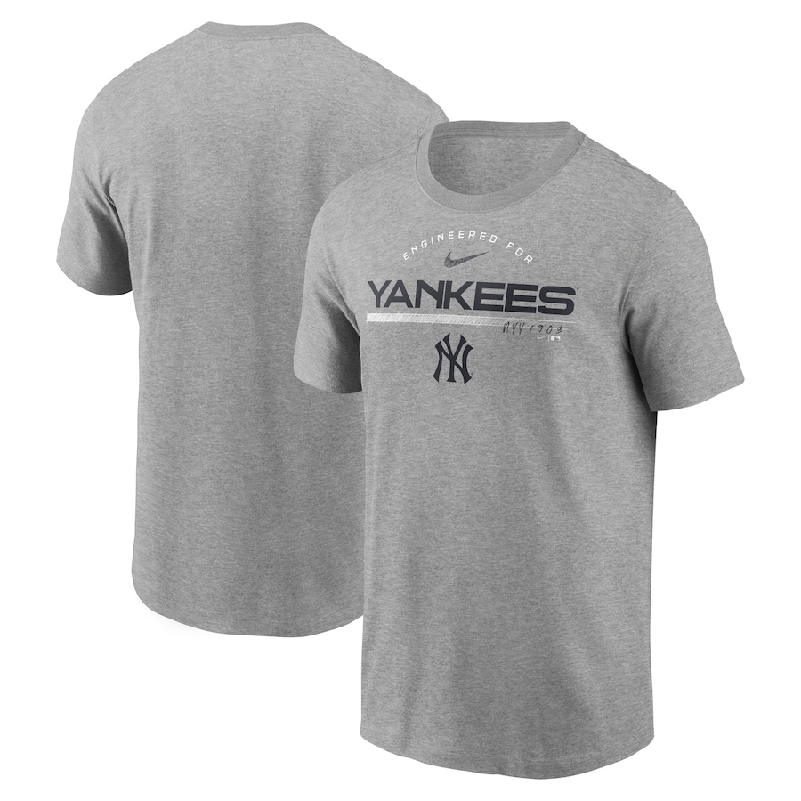 Men's New York Yankees Nike Heather Gray Team Engineered Performance T-Shirt