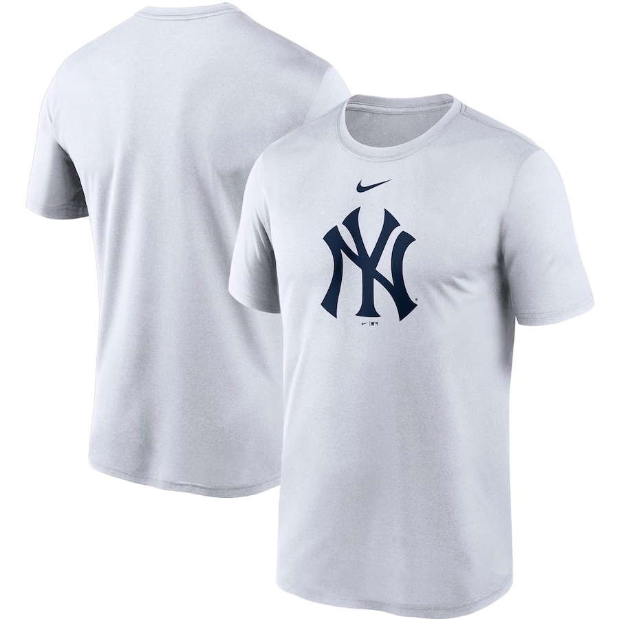 Men's New York Yankees Nike White Large Logo Legend Performance T-Shirt