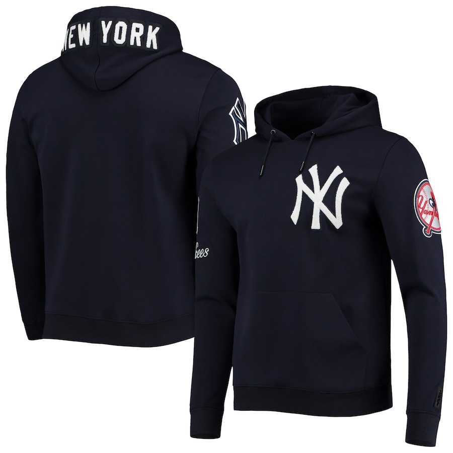 Men's New York Yankees Pro Standard Navy Team Logo Pullover Hoodie Men's New York Yankees Pro Standard Navy Team Logo Pullover Hoodie
