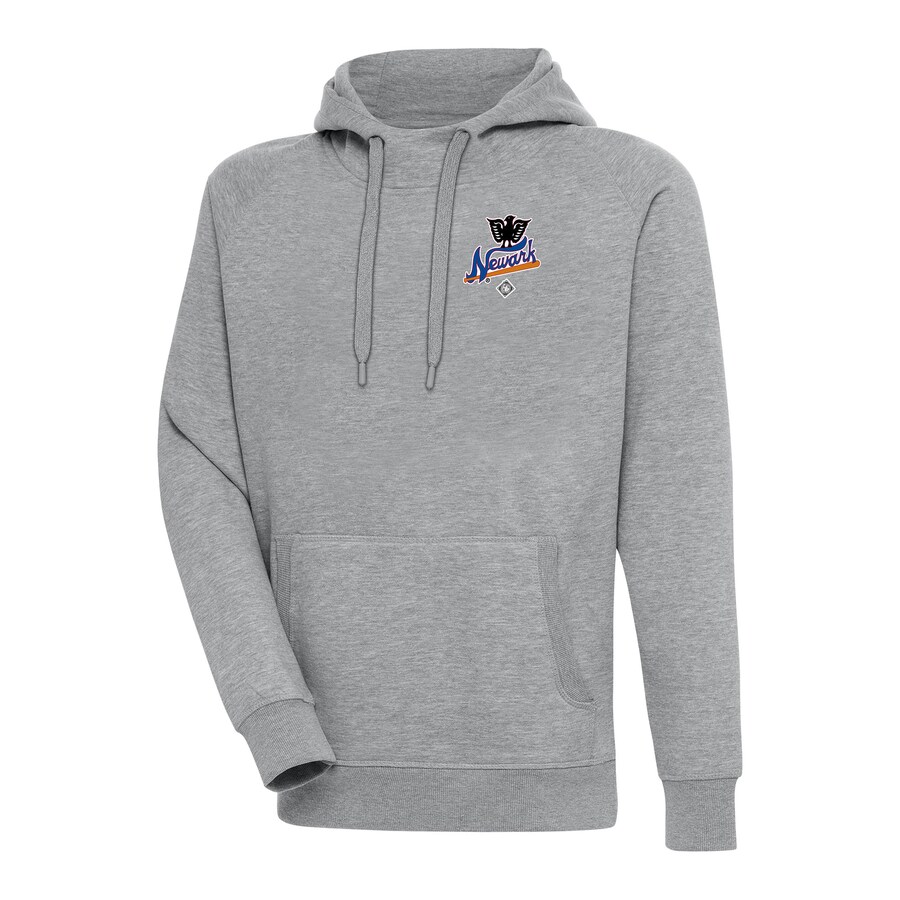 Men's Newark Eagles Antigua Heather Gray Victory Pullover Hoodie Men's Newark Eagles Antigua Heather Gray Victory Pullover Hoodie