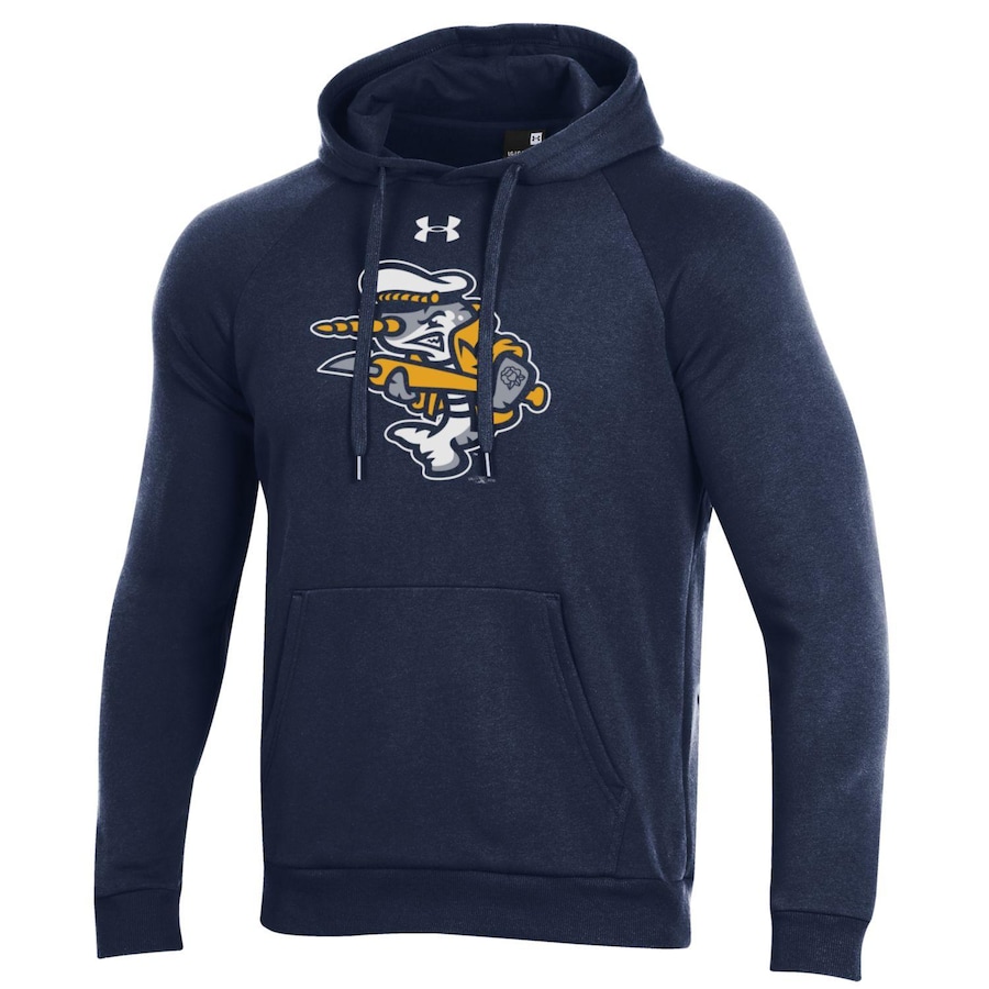 Men's Norwich Sea Unicorns Under Armour Navy All Day Pullover Hoodie