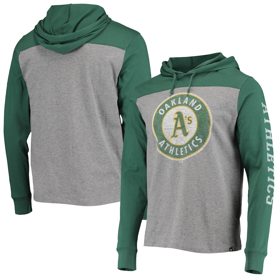 Men's Oakland Athletics '47 Gray Franklin Wooster Pullover Hoodie