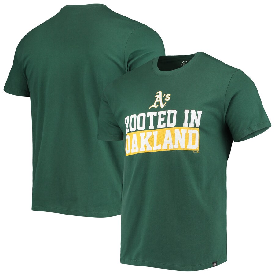 Men's Oakland Athletics '47 Heathered Green Localized Super Rival T-Shirt Men's Oakland Athletics '47 Heathered Green Localized Super Rival T-Shirt