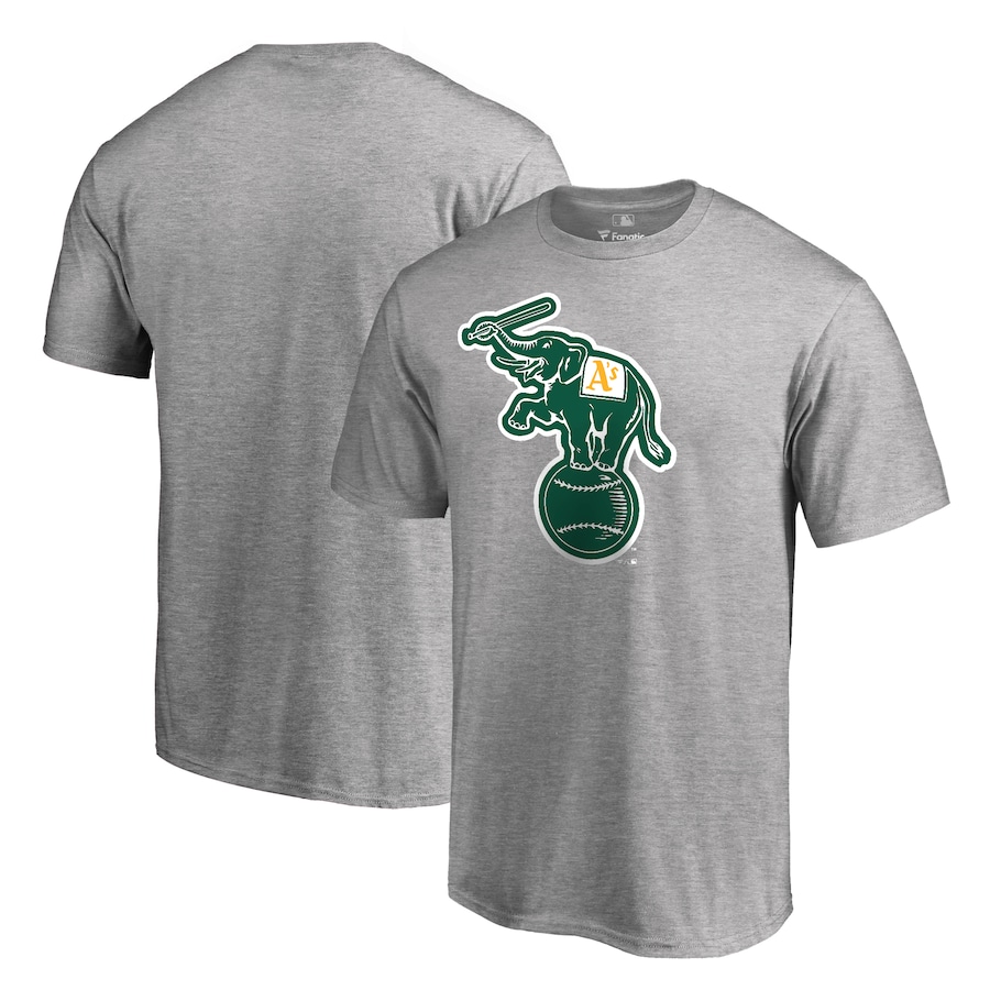 Men's Oakland Athletics Ash Cooperstown Collection Forbes T-Shirt Men's Oakland Athletics Ash Cooperstown Collection Forbes T-Shirt
