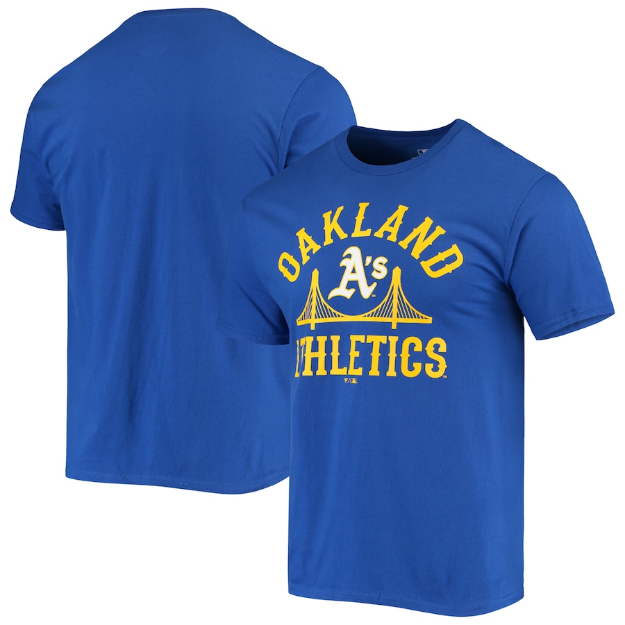 Men's Oakland Athletics Blue Warriors Night T-Shirt