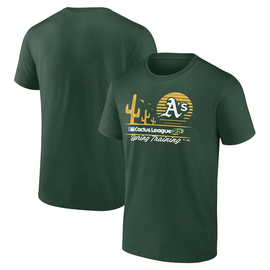 Men's Oakland Athletics Green 2022 MLB Spring Training Cactus League Horizon Line T-Shirt