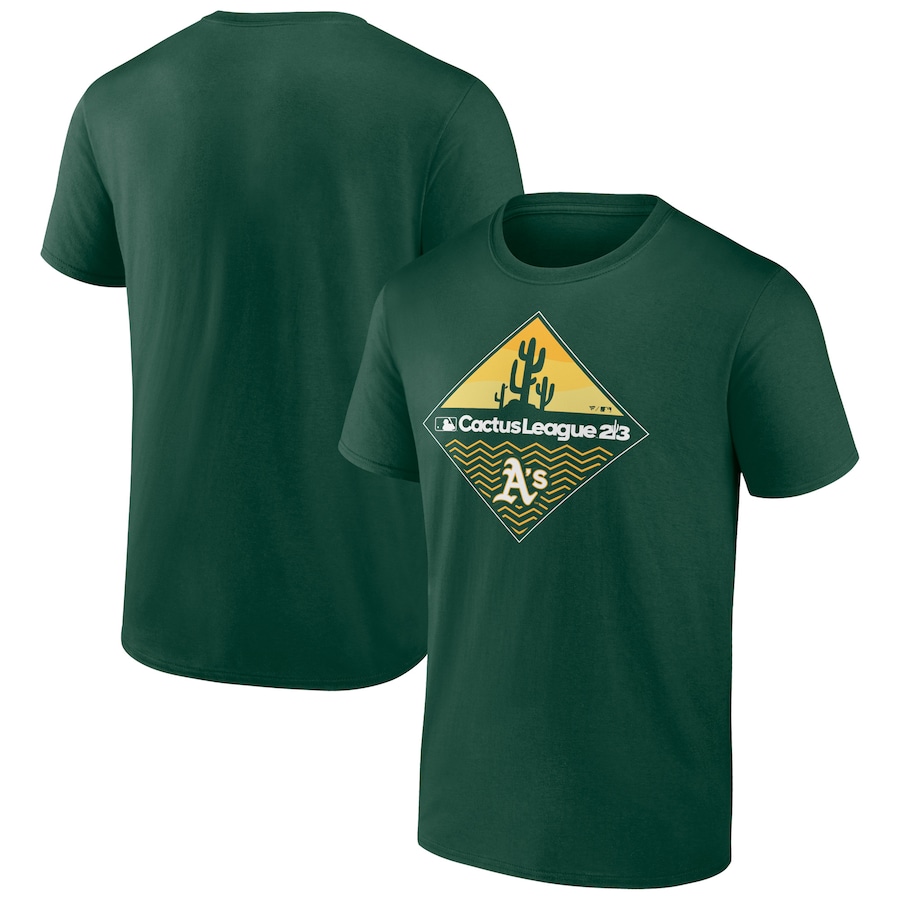 Men's Oakland Athletics Green 2023 MLB Spring Training Diamond T-Shirt