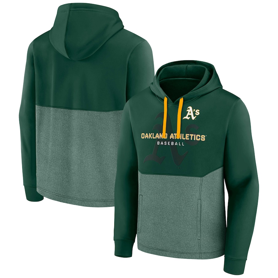 Men's Oakland Athletics Green Call the Shots Pullover Hoodie