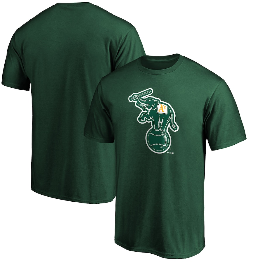 Men's Oakland Athletics Green Cooperstown Collection Forbes T-Shirt Men's Oakland Athletics Green Cooperstown Collection Forbes T-Shirt