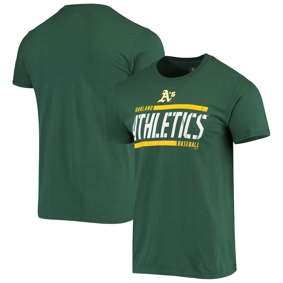 Men's Oakland Athletics Green Gradient T-Shirt