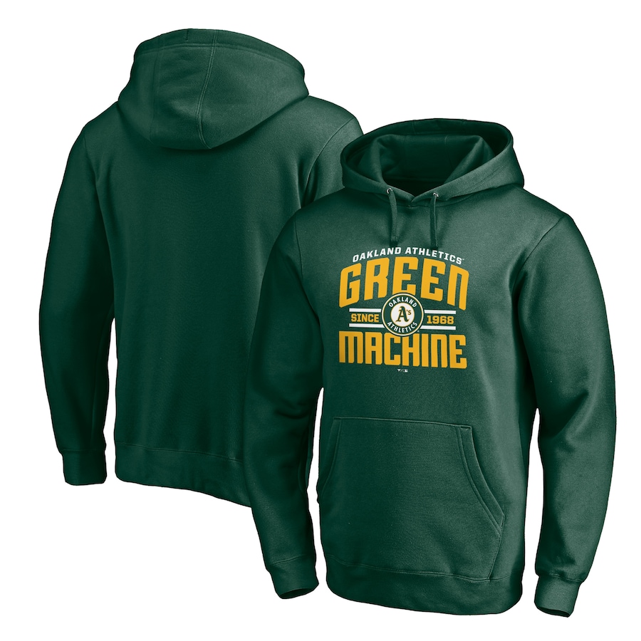 Men's Oakland Athletics Green Hometown Collection Fitted Pullover Hoodie