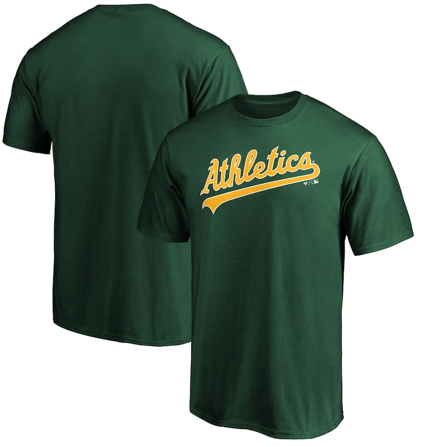 Men's Oakland Athletics Green Official Wordmark Team T-Shirt Men's Oakland Athletics Green Official Wordmark Team T-Shirt