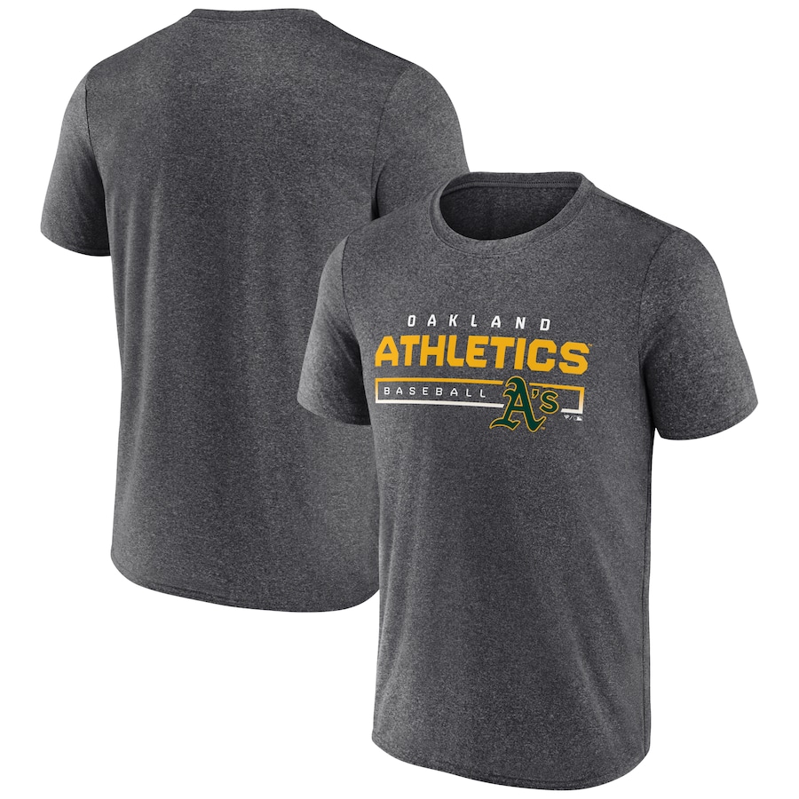 Men's Oakland Athletics Heathered Charcoal Durable Goods Synthetic T-Shirt