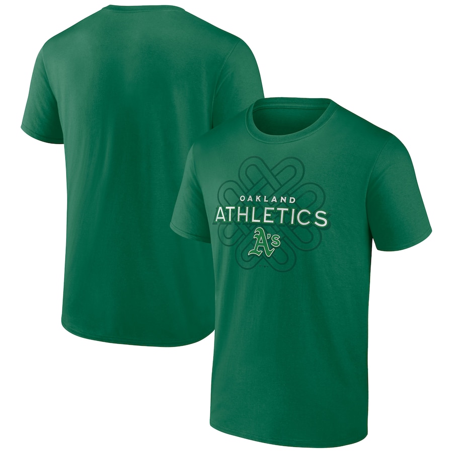 Men's Oakland Athletics Kelly Green St. Patrick's Day Celtic Knot T-Shirt Men's Oakland Athletics Kelly Green St. Patrick's Day Celtic Knot T-Shirt