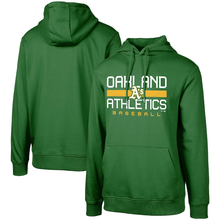 Men's Oakland Athletics Levelwear Green Podium Pullover Hoodie Men's Oakland Athletics Levelwear Green Podium Pullover Hoodie