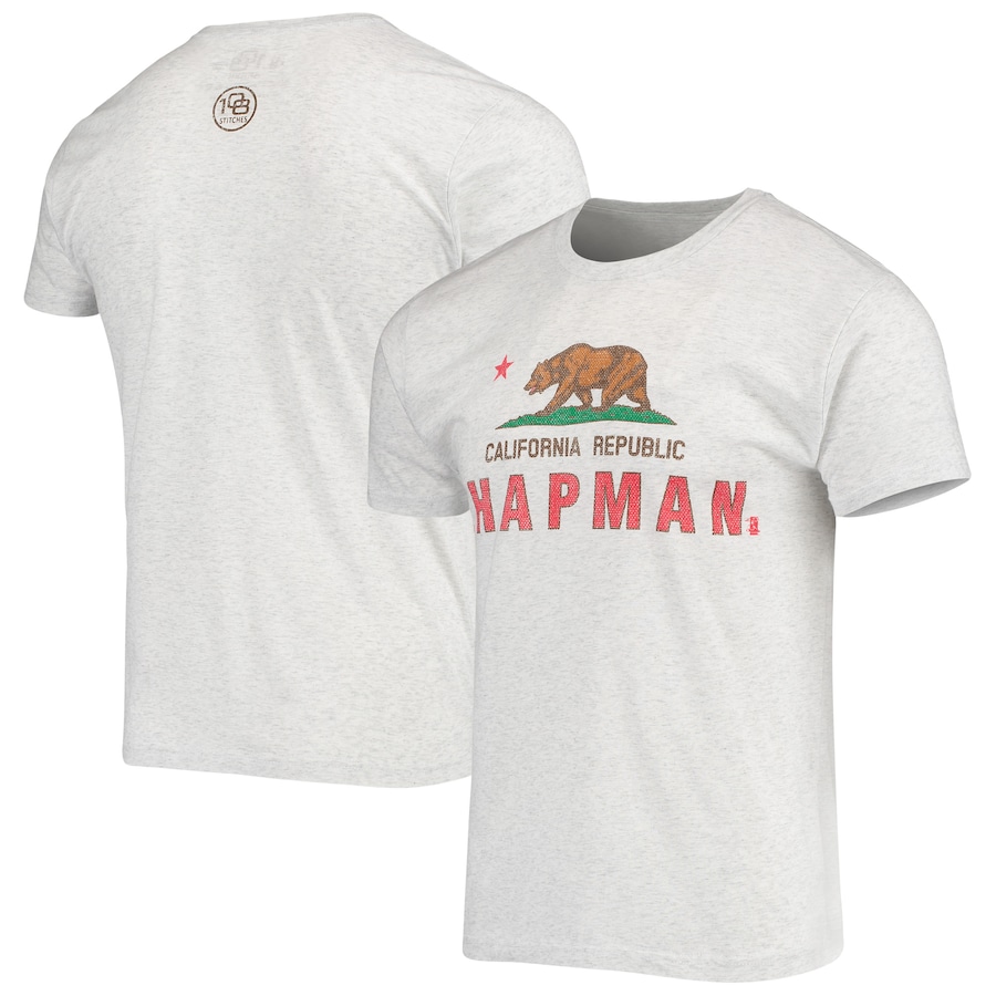 Men's Oakland Athletics Matt Chapman White Player Flag Tri-Blend T-Shirt Men's Oakland Athletics Matt Chapman White Player Flag Tri-Blend T-Shirt
