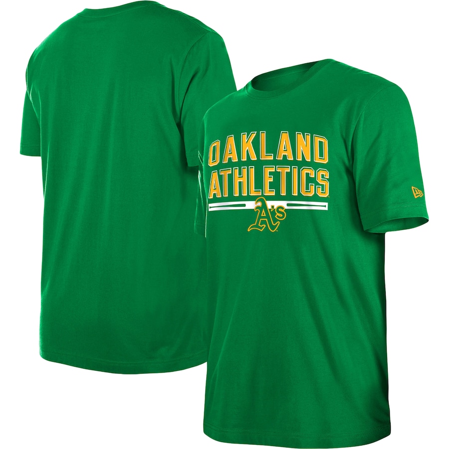 Men's Oakland Athletics New Era Green Batting Practice T-Shirt Men's Oakland Athletics New Era Green Batting Practice T-Shirt