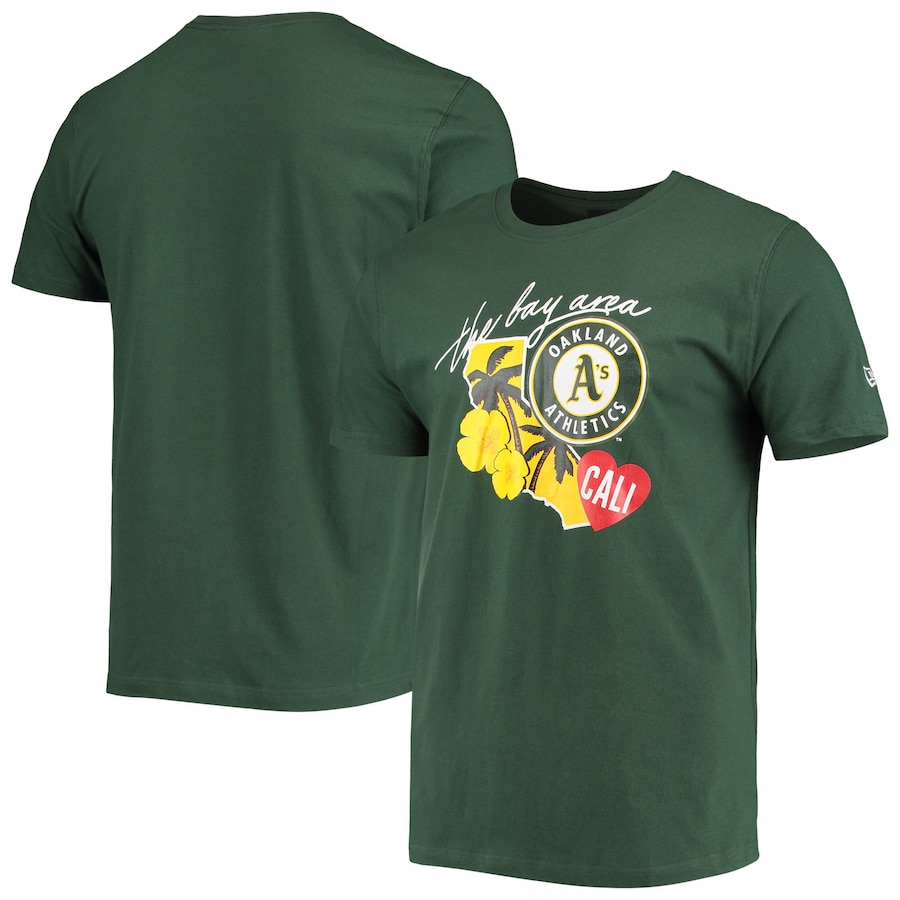 Men's Oakland Athletics New Era Green City Cluster T-Shirt