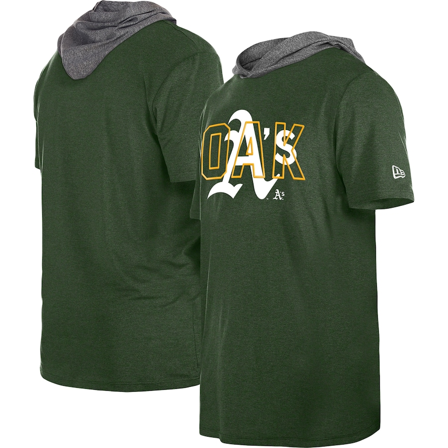 Men's Oakland Athletics New Era Green Team Hoodie T-Shirt