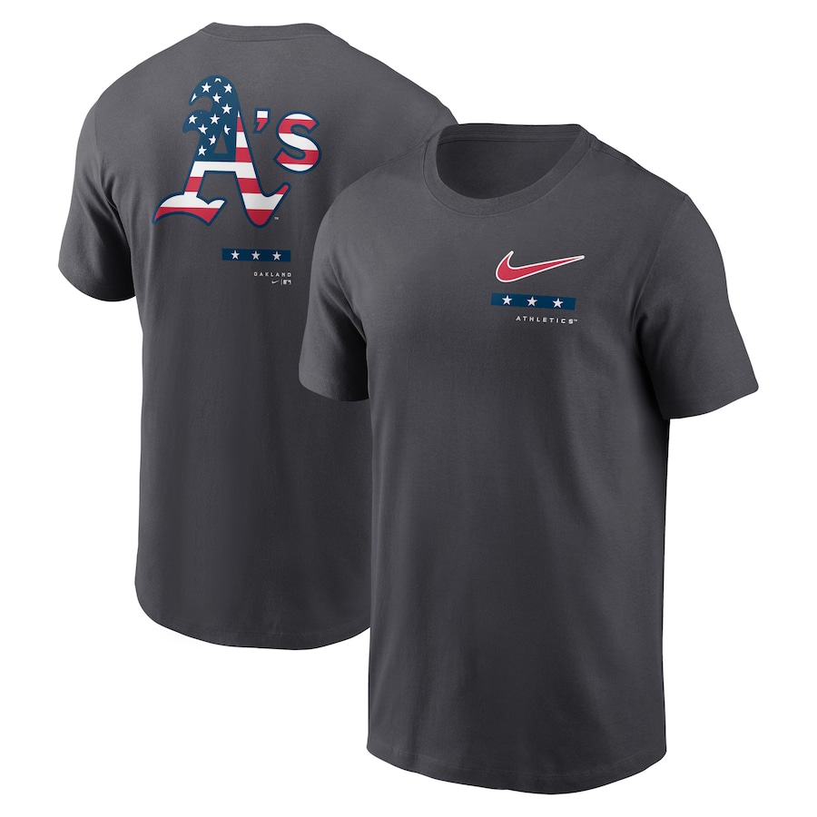 Men's Oakland Athletics Nike Anthracite Americana T-Shirt