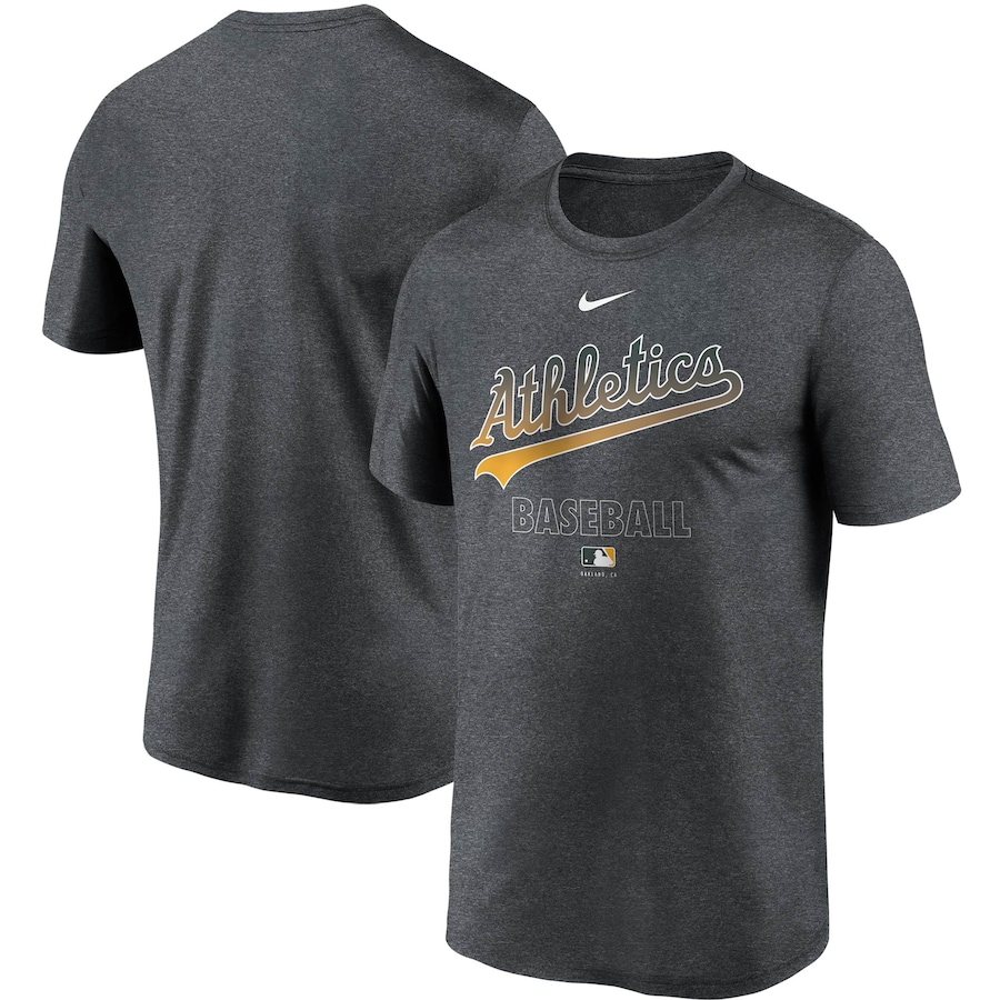 Men's Oakland Athletics Nike Charcoal Authentic Collection Legend Performance T-Shirt Men's Oakland Athletics Nike Charcoal Authentic Collection Legend Performance T-Shirt