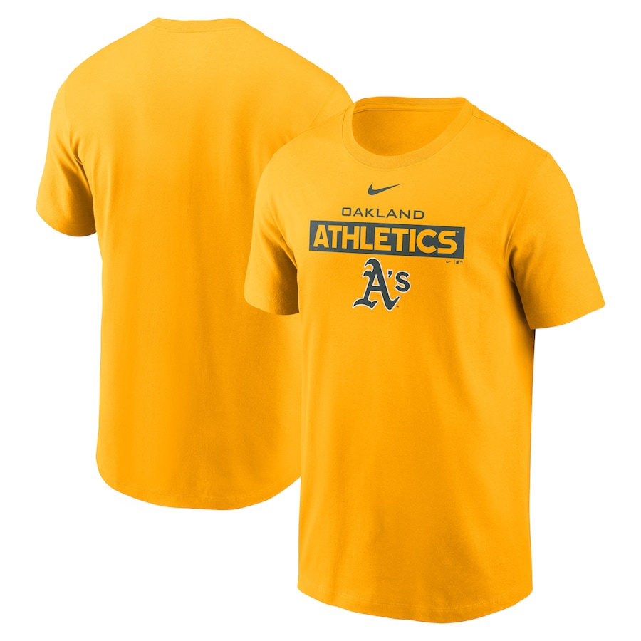 Men's Oakland Athletics Nike Gold Team T-Shirt