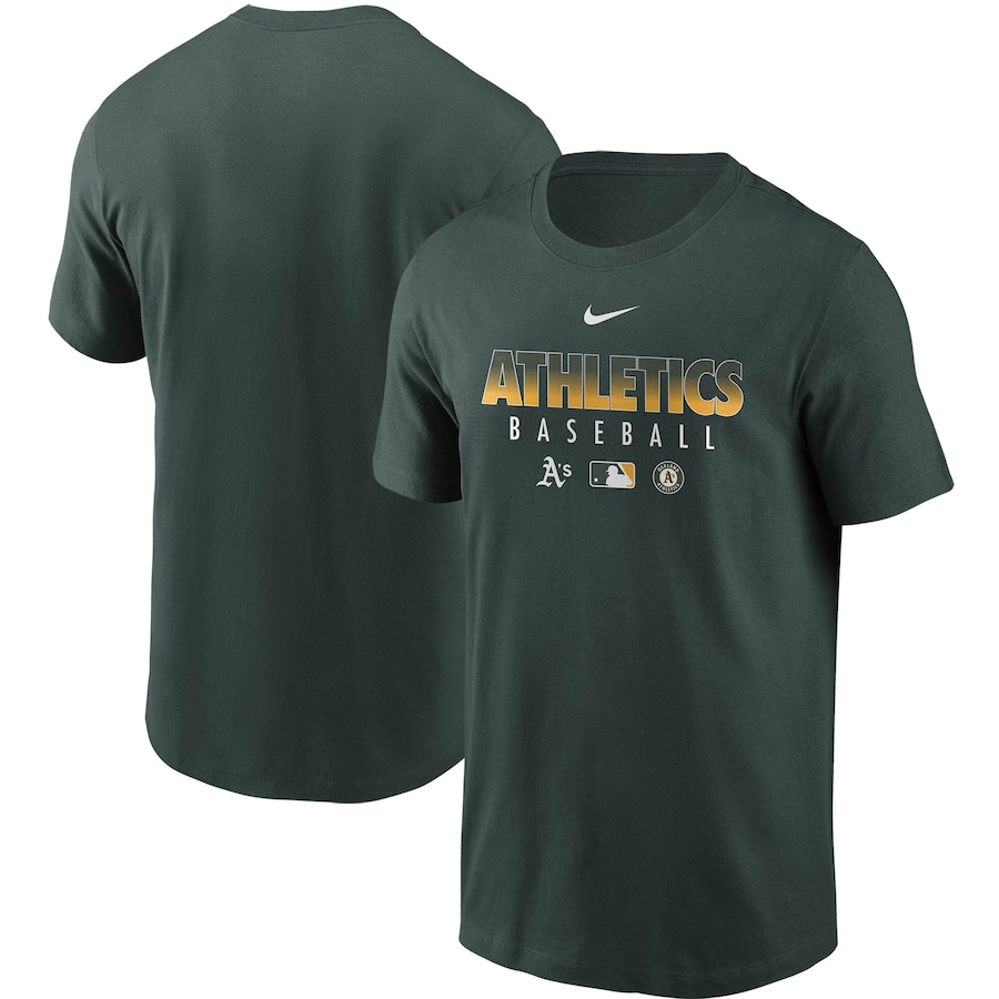 Men's Oakland Athletics Nike Green Authentic Collection Team Performance T-Shirt Men's Oakland Athletics Nike Green Authentic Collection Team Performance T-Shirt