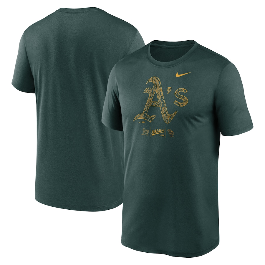 Men's Oakland Athletics Nike Green Local Club Rep Performance T-Shirt Men's Oakland Athletics Nike Green Local Club Rep Performance T-Shirt