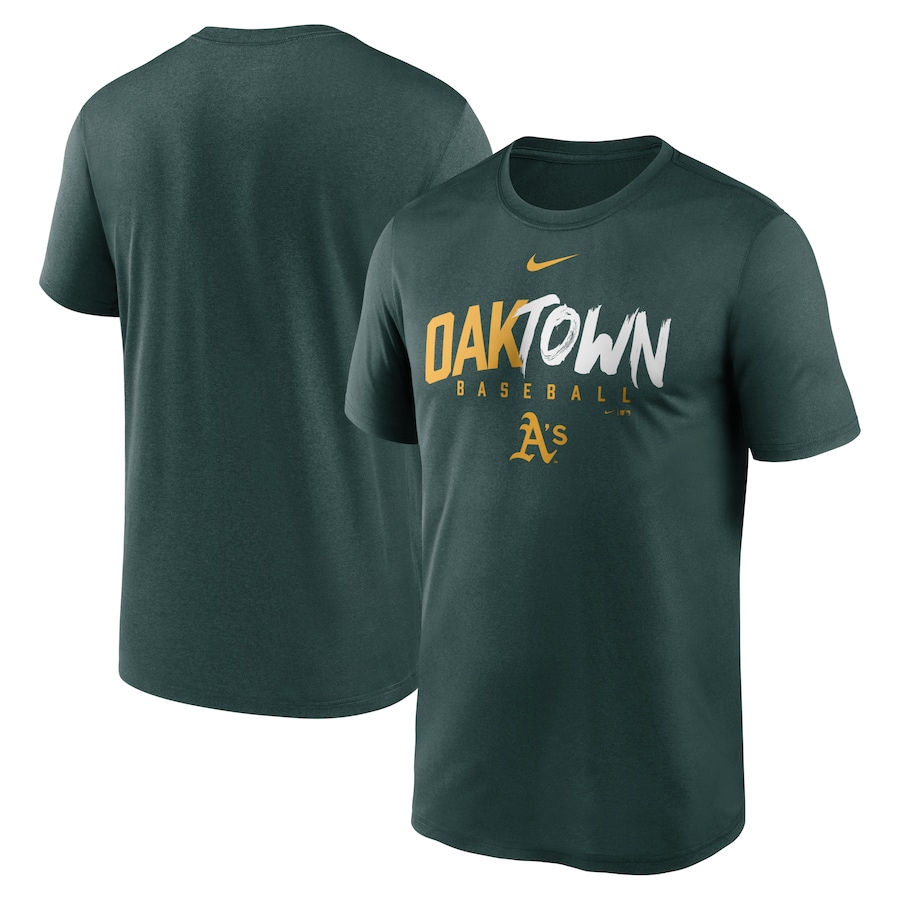 Men's Oakland Athletics Nike Green Local Club Rep Performance T-Shirt Men's Oakland Athletics Nike Green Local Club Rep Performance T-Shirt