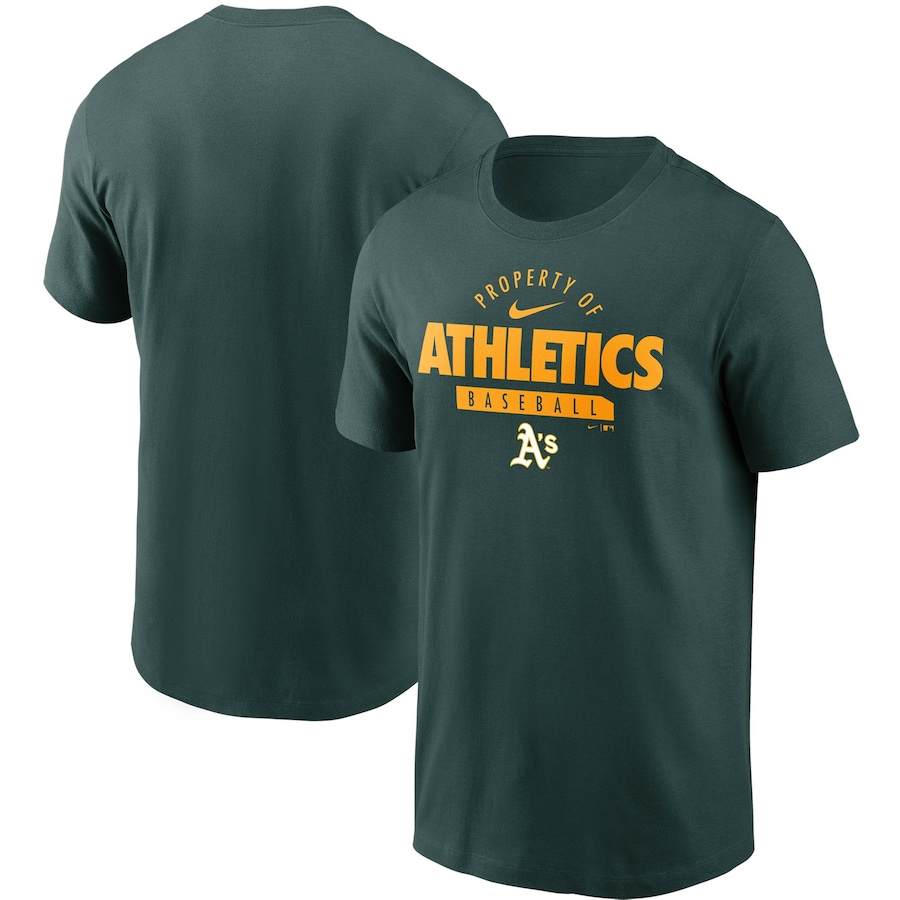 Men's Oakland Athletics Nike Green Primetime Property Of Practice T-Shirt Men's Oakland Athletics Nike Green Primetime Property Of Practice T-Shirt