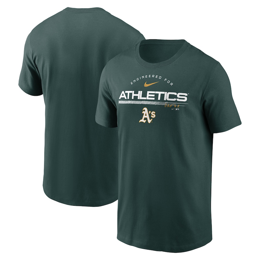 Men's Oakland Athletics Nike Green Team Engineered Performance T-Shirt