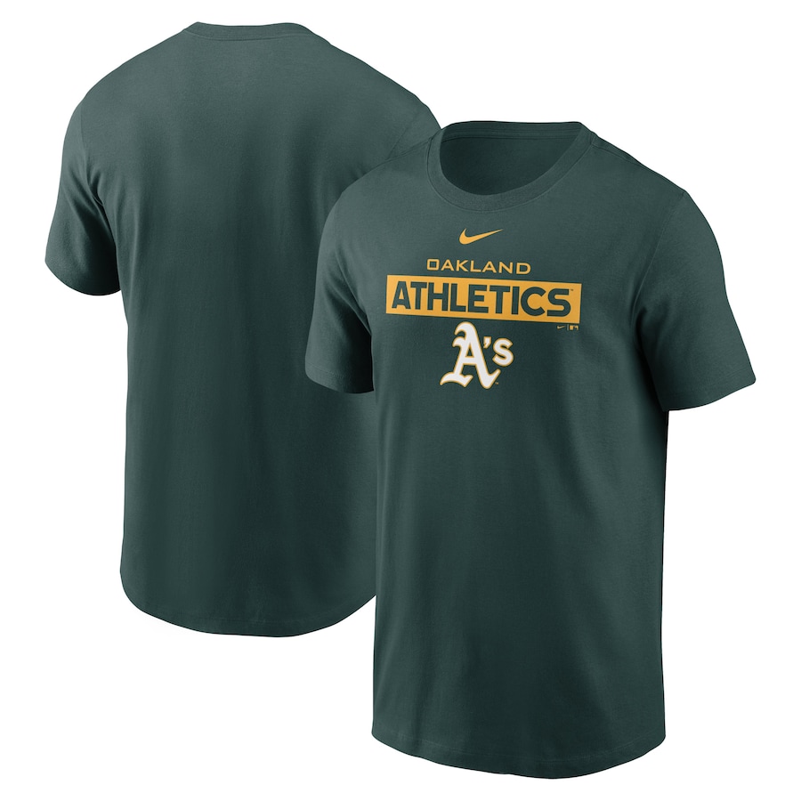Men's Oakland Athletics Nike Green Team T-Shirt Men's Oakland Athletics Nike Green Team T-Shirt