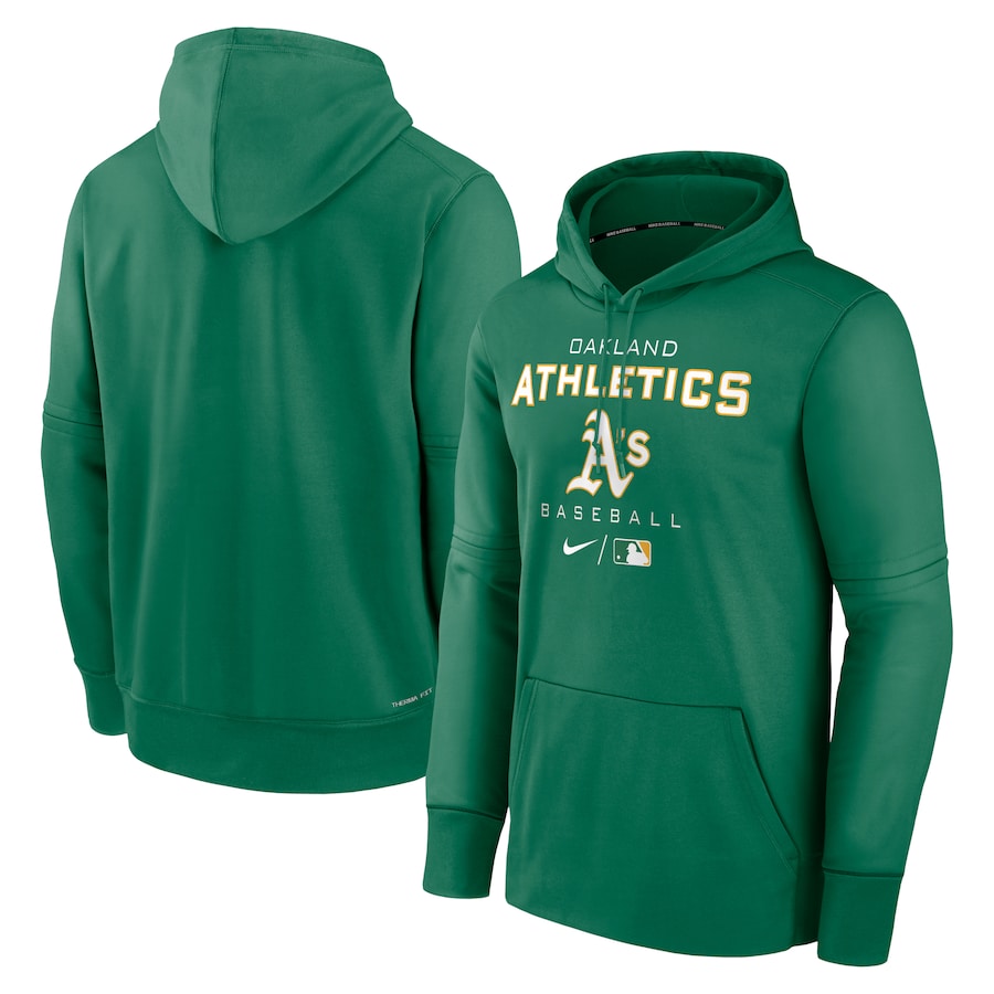 Men's Oakland Athletics Nike Kelly Green Authentic Collection Performance Hoodie Men's Oakland Athletics Nike Kelly Green Authentic Collection Performance Hoodie