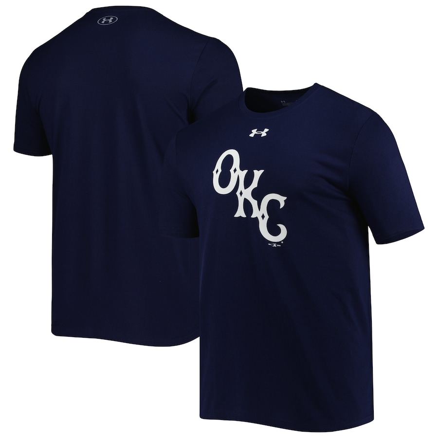 Men's Oklahoma City Dodgers Under Armour Navy Wordmark T-Shirt