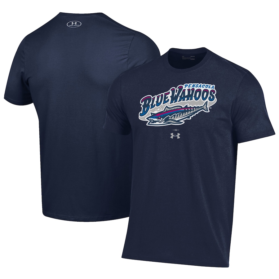 Men's Pensacola Blue Wahoos Under Armour Navy Performance T-Shirt