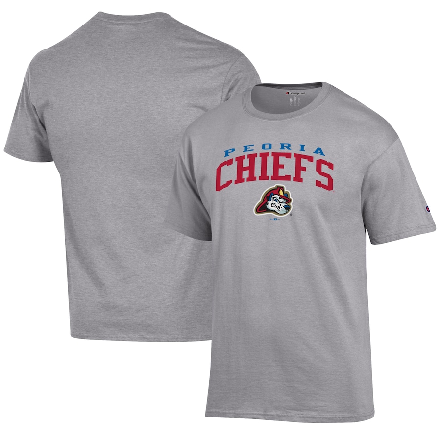 Men's Peoria Chiefs Champion Gray Jersey T-Shirt