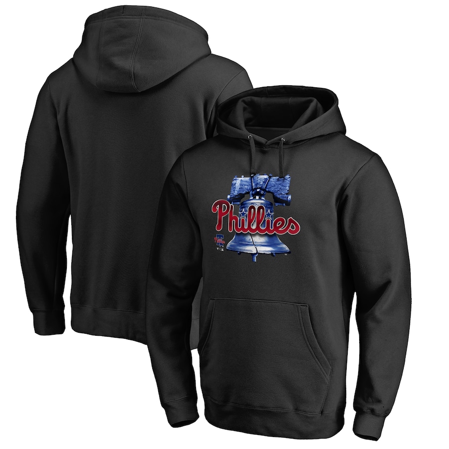 Men's Philadelphia Phillies Black Midnight Mascot Pullover Hoodie Men's Philadelphia Phillies Black Midnight Mascot Pullover Hoodie