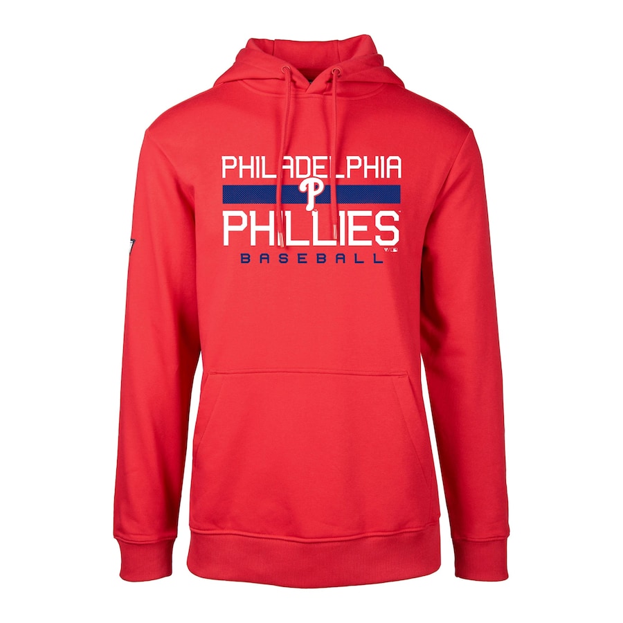 Men's Philadelphia Phillies Levelwear Red Podium Dugout Fleece Hoodie