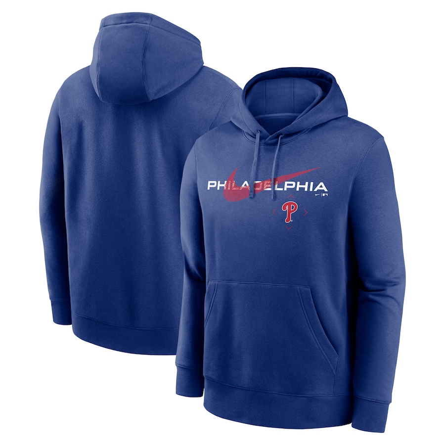 Men's Philadelphia Phillies Nike Royal Swoosh NeighborHOOD Pullover Hoodie Men's Philadelphia Phillies Nike Royal Swoosh NeighborHOOD Pullover Hoodie