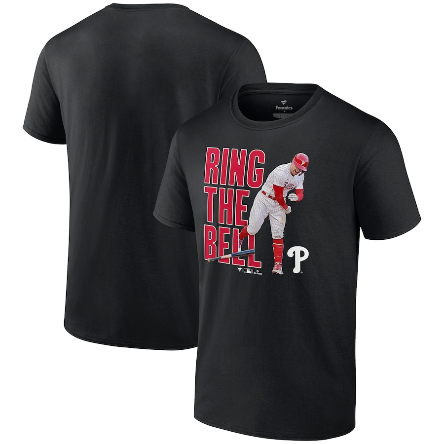 Men's Philadelphia Phillies Rhys Hoskins Black Ring The Bell T-Shirt