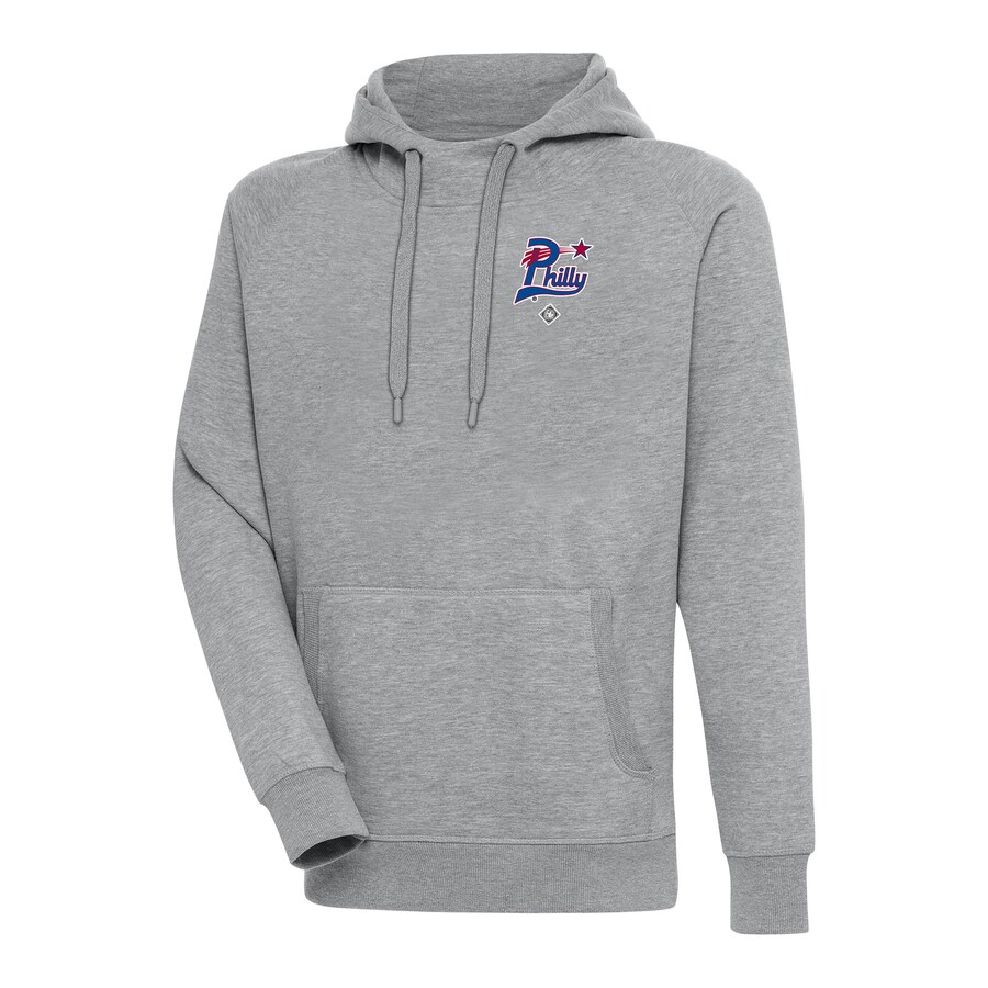 Men's Philadelphia Stars Antigua Heather Gray Victory Pullover Hoodie Men's Philadelphia Stars Antigua Heather Gray Victory Pullover Hoodie
