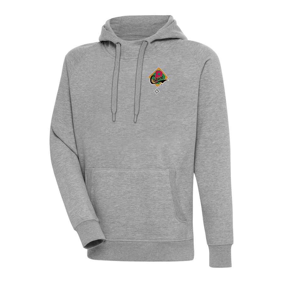 Men's Pittsburgh Crawfords Antigua Heather Gray Victory Pullover Hoodie Men's Pittsburgh Crawfords Antigua Heather Gray Victory Pullover Hoodie