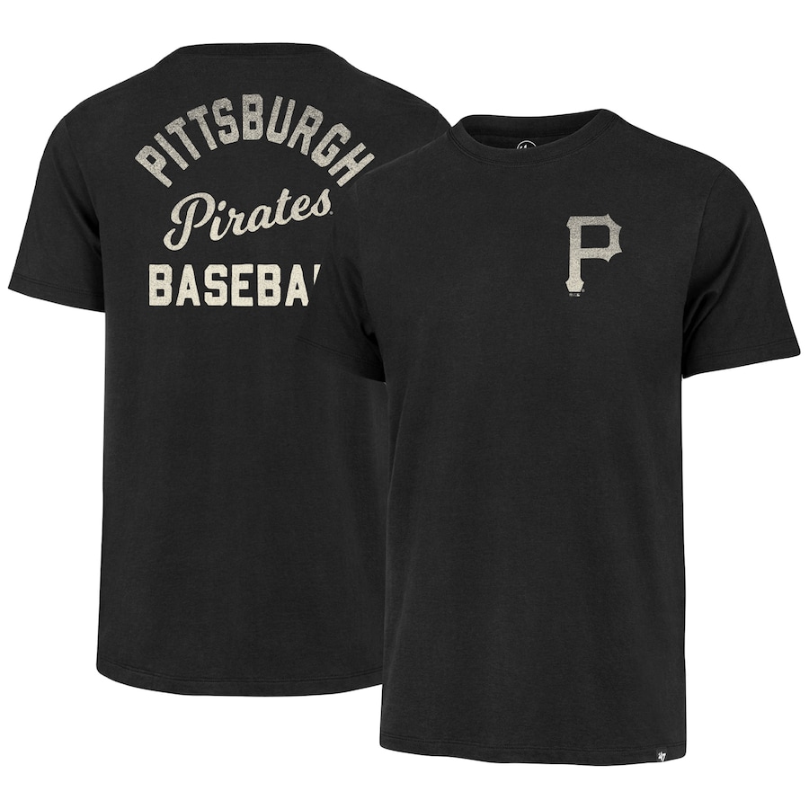 Men's Pittsburgh Pirates '47 Black Turn Back Franklin T-Shirt Men's Pittsburgh Pirates '47 Black Turn Back Franklin T-Shirt