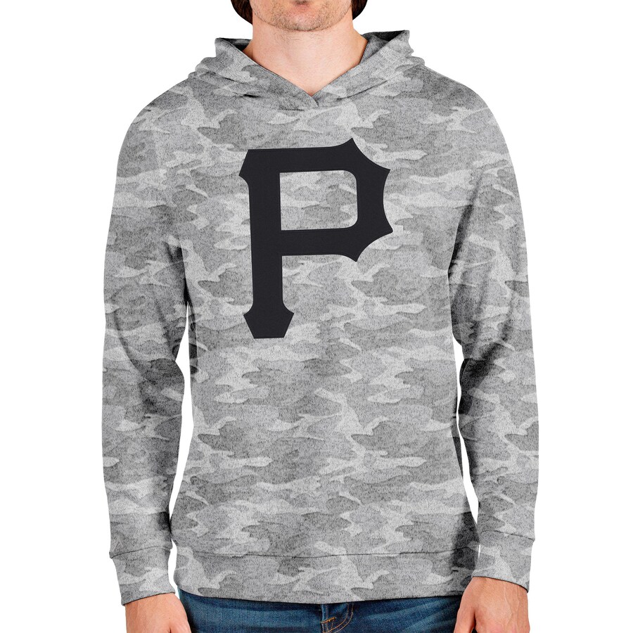 Men's Pittsburgh Pirates Antigua Camo Team Logo Absolute Pullover Hoodie