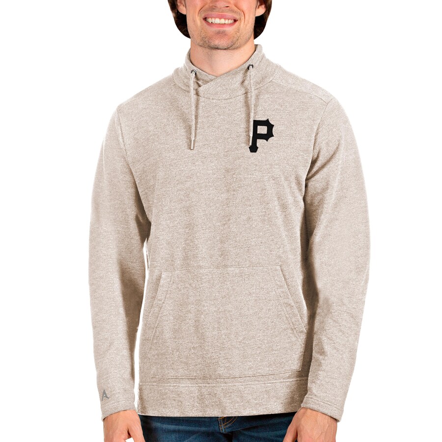 Men's Pittsburgh Pirates Antigua Oatmeal Team Reward Pullover Sweatshirt