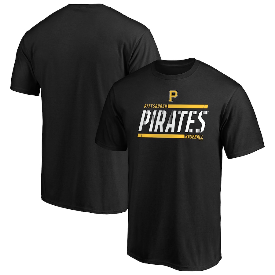 Men's Pittsburgh Pirates Black Gradient T-Shirt