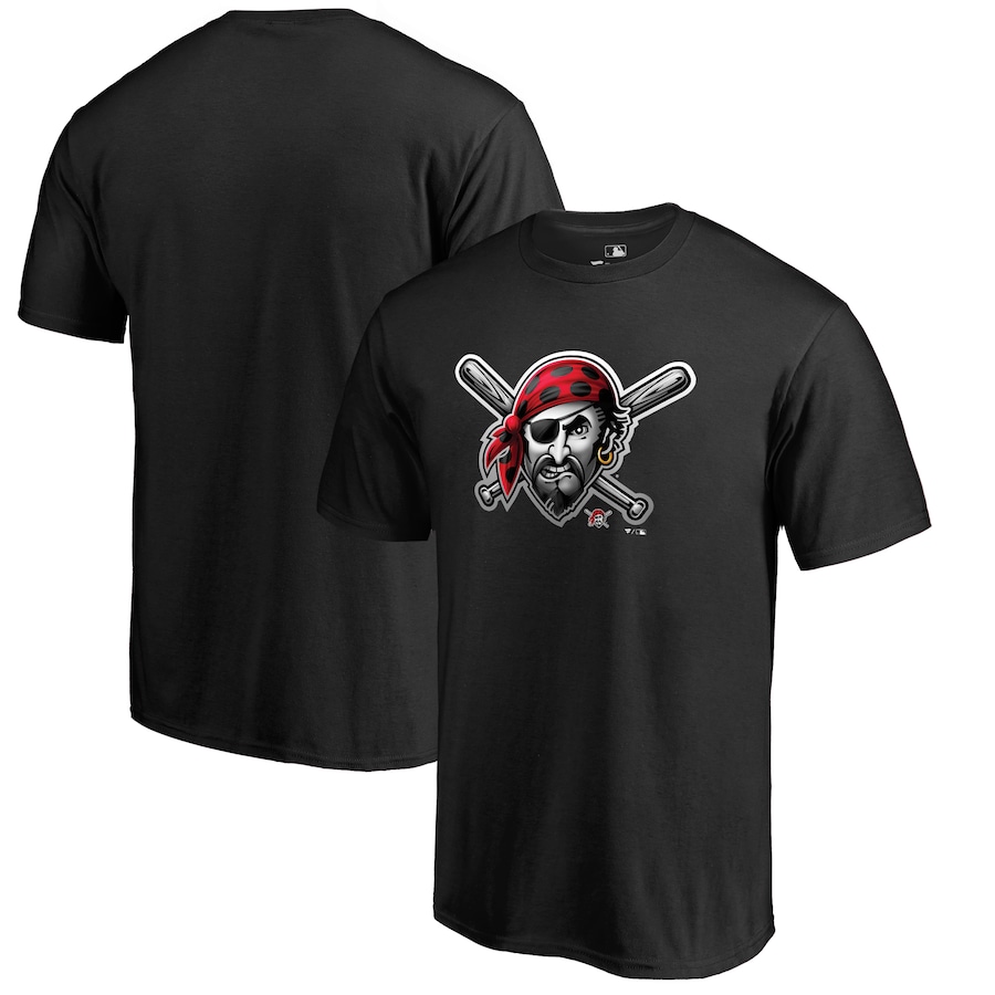 Men's Pittsburgh Pirates Black Midnight Mascot T-Shirt