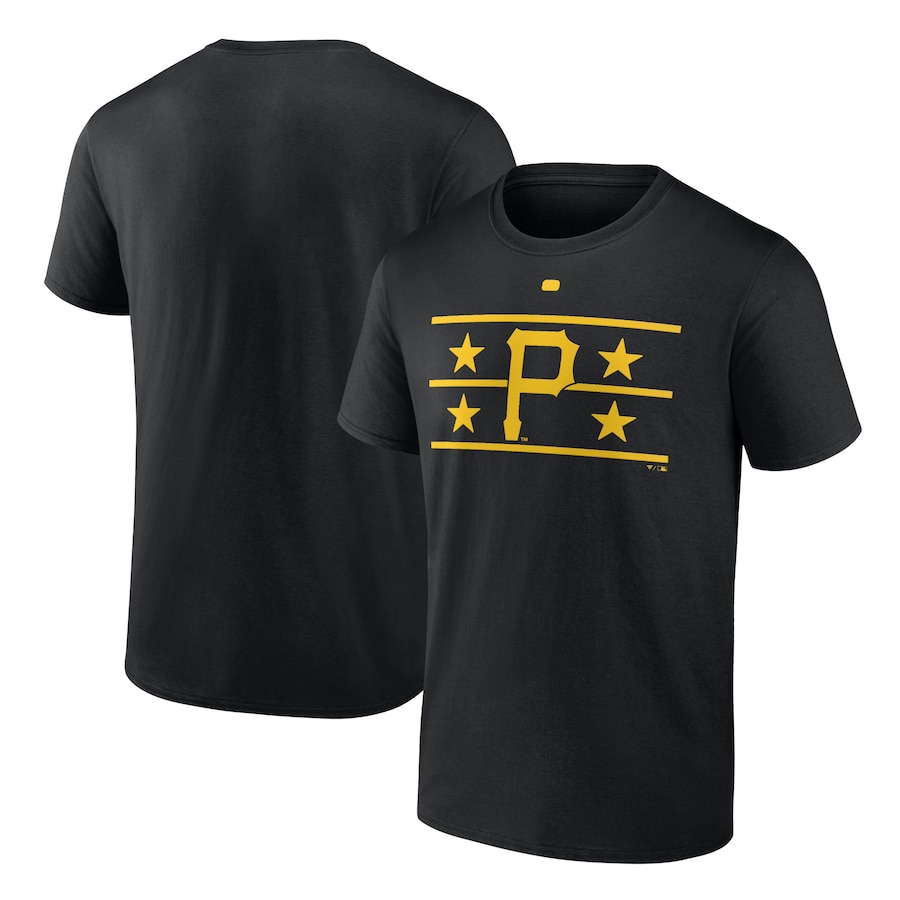Men's Pittsburgh Pirates Black Pitt Star T-Shirt