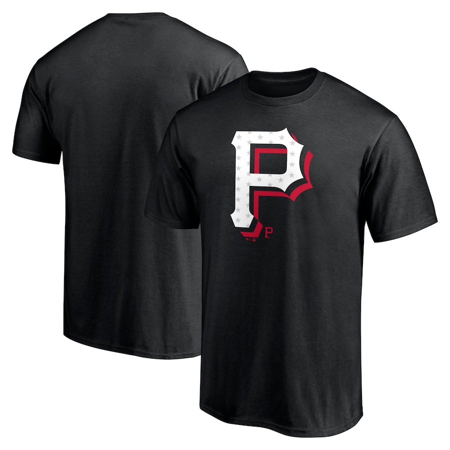 Men's Pittsburgh Pirates Black Red White and Team T-Shirt